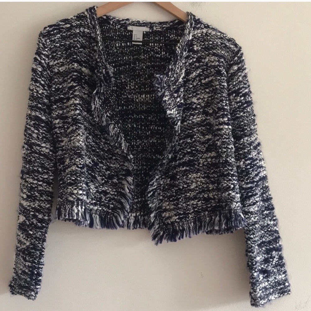 NWOT H & M Open Cardigan Frindge Size S
